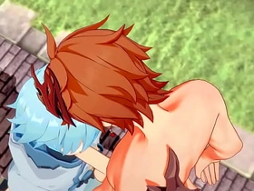 原神耽美-达达利亚x重云口交和肛内射-伪娘cos日本亚洲漫画动漫游戏色情同性 gay asian dad mating videos