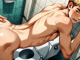 Yaoi - 金发嫩仔厕所性爱图集 - 动漫 漫画 亚洲 日本 游戏 男同色情 free chinese mature gay porn
